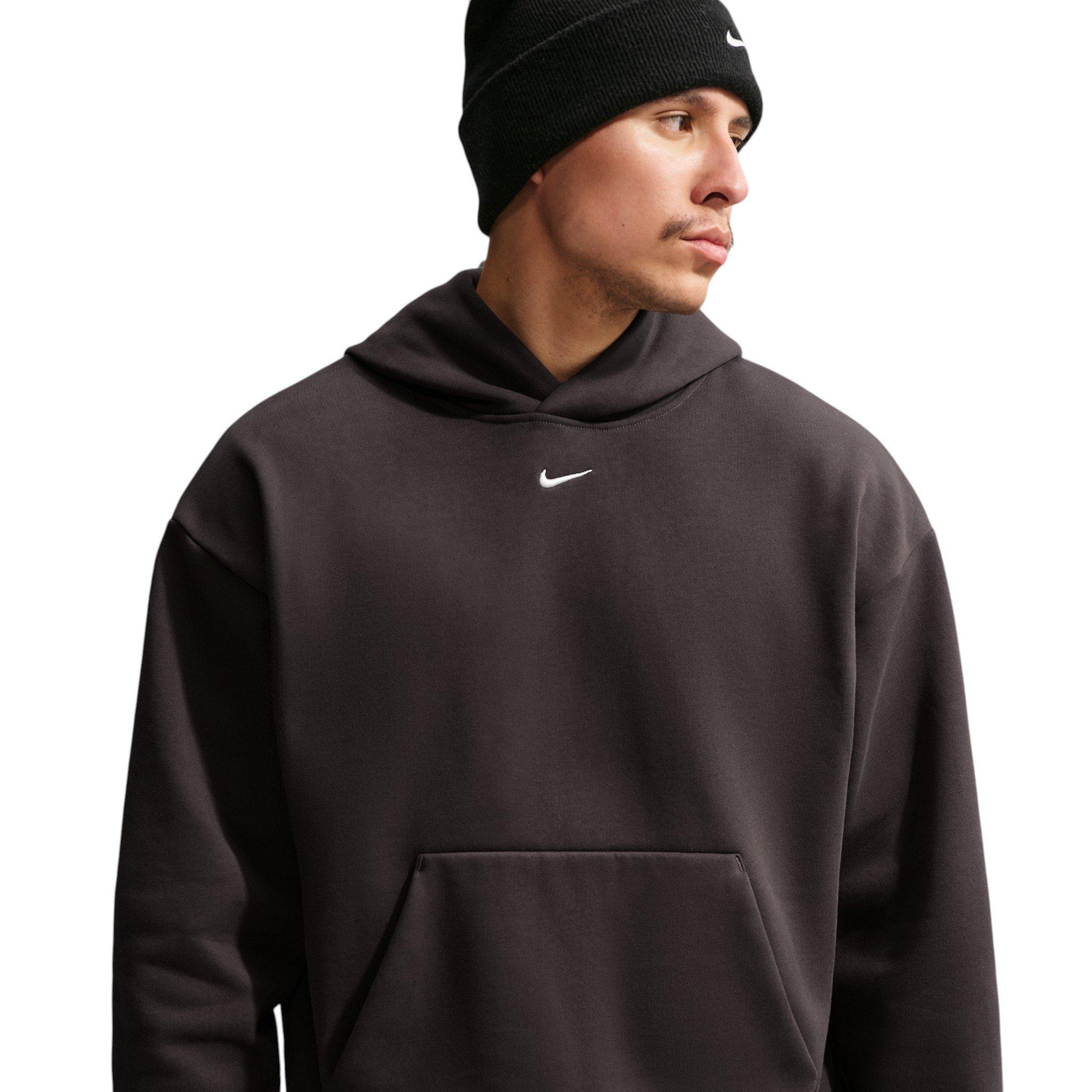 Nike Men's Solo Fleece Pullover Hoodie - Velvet Brown/Sail - BROWN/SAIL
